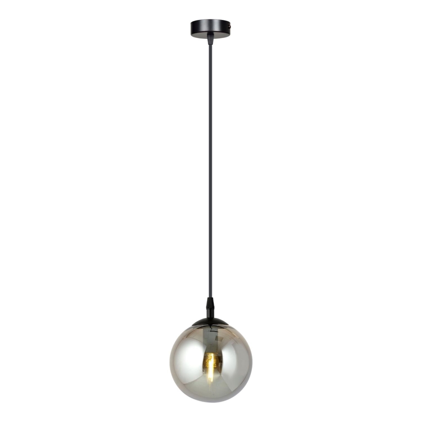 Κρεμαστό φωτιστικό οροφής COSMO 1xE14/10W/230V διάμετρος 14 cm μαύρο/γκρι