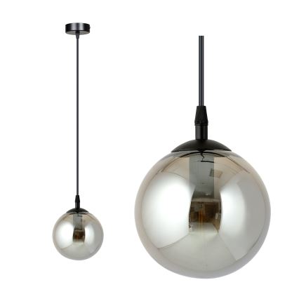 Κρεμαστό φωτιστικό οροφής COSMO 1xE14/10W/230V διάμετρος 14 cm μαύρο/γκρι