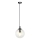 Κρεμαστό φωτιστικό οροφής COSMO 1xE14/10W/230V διάμετρος 14 cm μαύρο/διαφανή