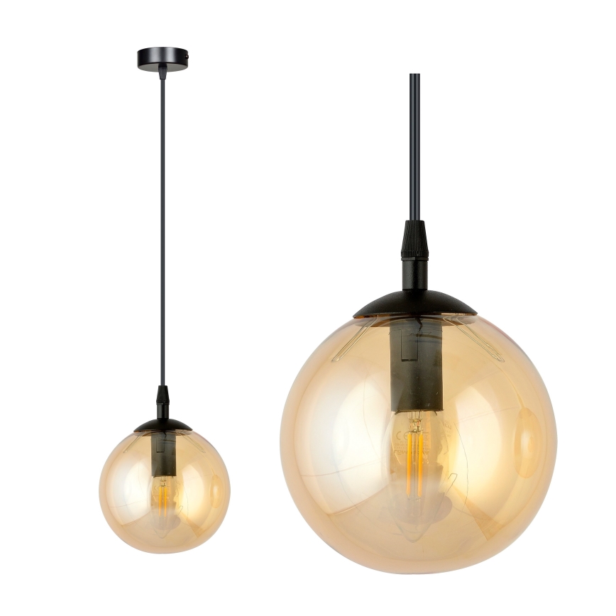 Κρεμαστό φωτιστικό οροφής COSMO 1xE14/10W/230V διάμετρος 14 cm μαύρο/μπεζ