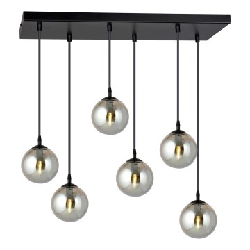 Κρεμαστό φωτιστικό οροφής COSMO 6xE14/10W/230V μαύρο/γκρι