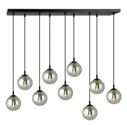 Κρεμαστό φωτιστικό οροφής COSMO 9xE14/10W/230V μαύρο/γκρι