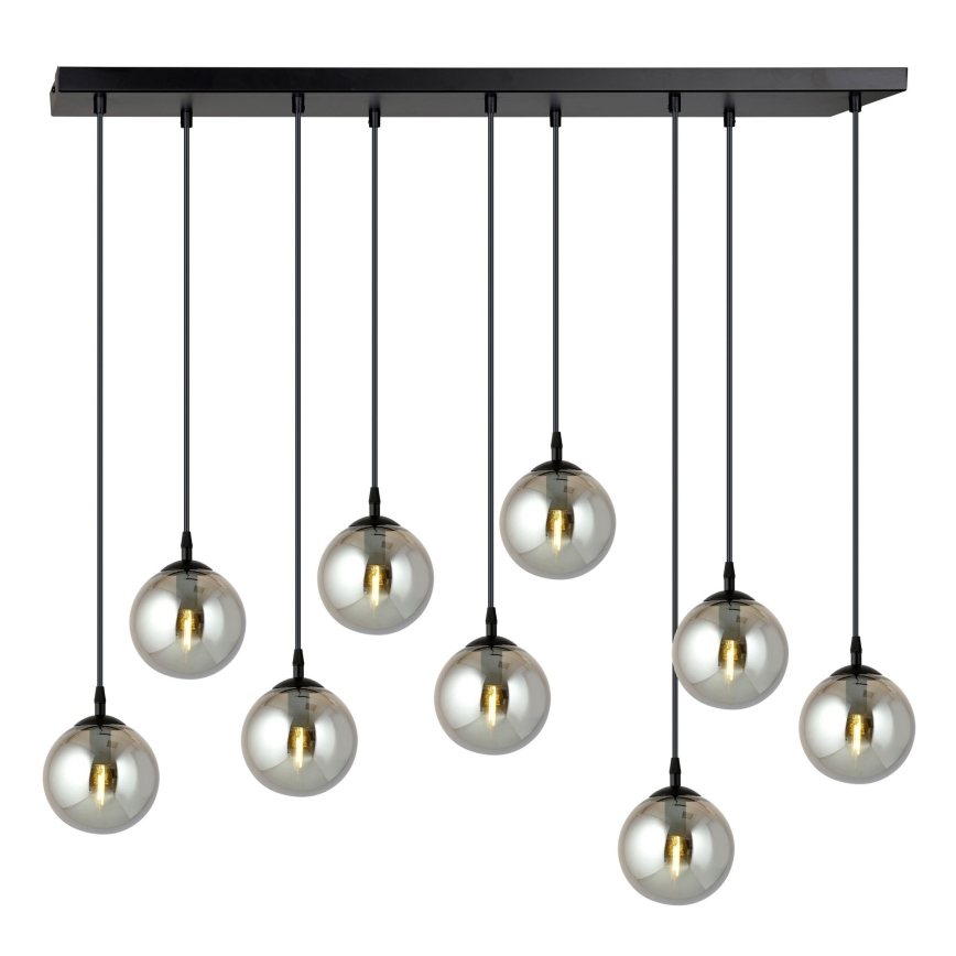 Κρεμαστό φωτιστικό οροφής COSMO 9xE14/10W/230V μαύρο/γκρι