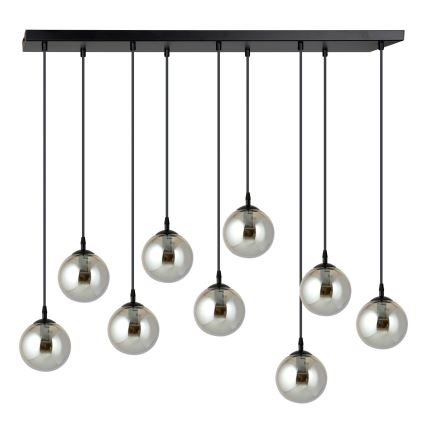 Κρεμαστό φωτιστικό οροφής COSMO 9xE14/10W/230V μαύρο/γκρι