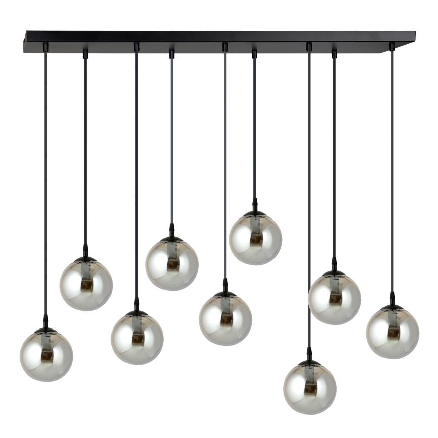 Κρεμαστό φωτιστικό οροφής COSMO 9xE14/10W/230V μαύρο/γκρι
