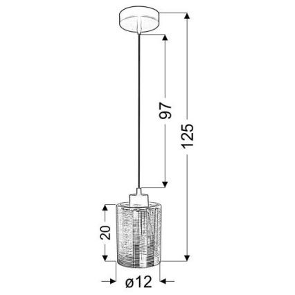 Κρεμαστό φωτιστικό οροφής COX 1xE27/60W/230V χρυσό