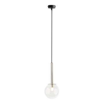Κρεμαστό φωτιστικό οροφής DAISY 1xG9/12W/230V διάμετρος 14 cm γυαλιστερό χρώμιο/μαύρο/διαφανές