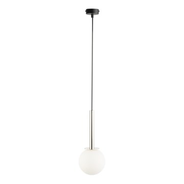 Κρεμαστό φωτιστικό οροφής DAISY 1xG9/12W/230V διάμετρος 14 cm γυαλιστερό χρώμιο/μαύρο/λευκό