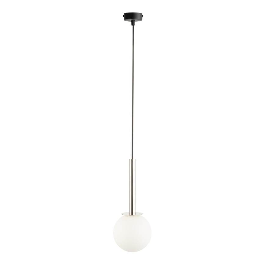 Κρεμαστό φωτιστικό οροφής DAISY 1xG9/12W/230V διάμετρος 14 cm γυαλιστερό χρώμιο/μαύρο/λευκό