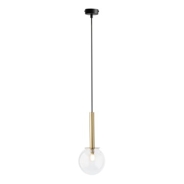 Κρεμαστό φωτιστικό οροφής DAISY 1xG9/12W/230V διάμετρος 14 cm χρυσό/μαύρο/διαφανές