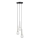 Κρεμαστό φωτιστικό οροφής DAISY 3xG9/12W/230V διάμετρος 27 cm γυαλιστερό χρώμιο/μαύρο/λευκό