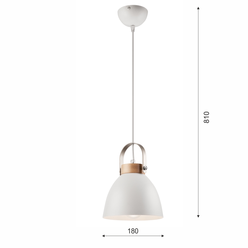 Κρεμαστό φωτιστικό οροφής DANIELLE 1xE27/60W/230V οξιά