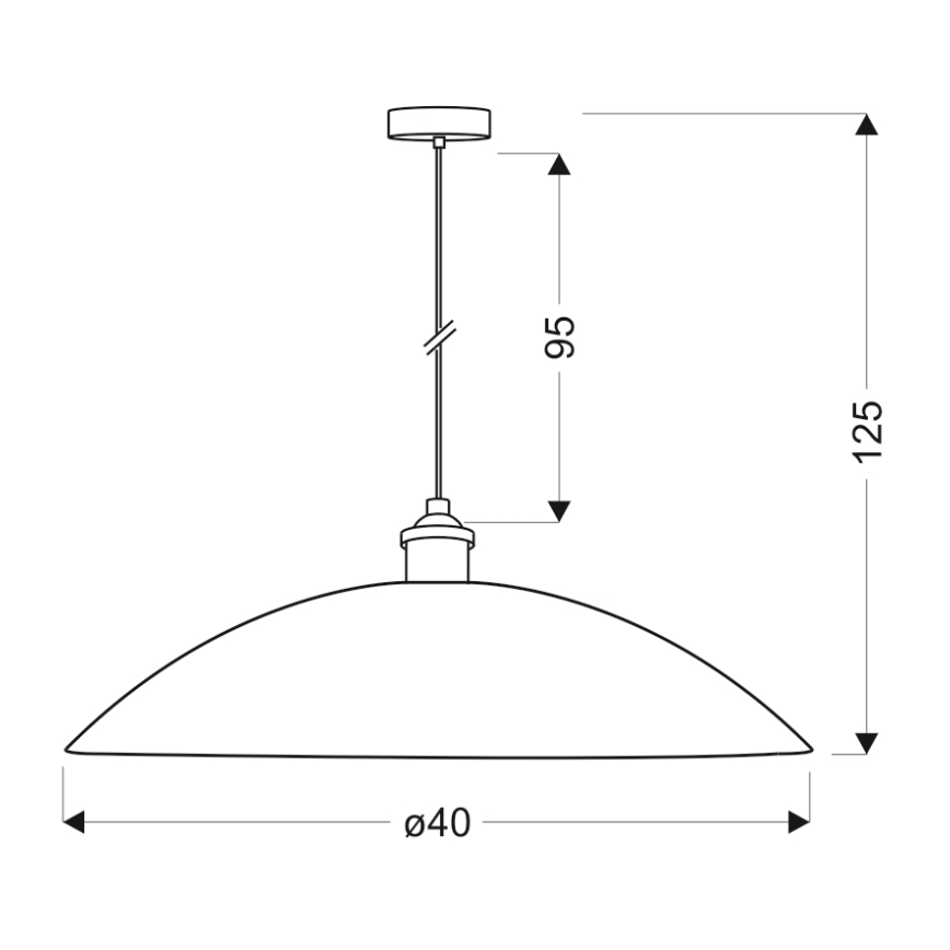 Κρεμαστό φωτιστικό οροφής DEXTER 1xE27/60W/230V