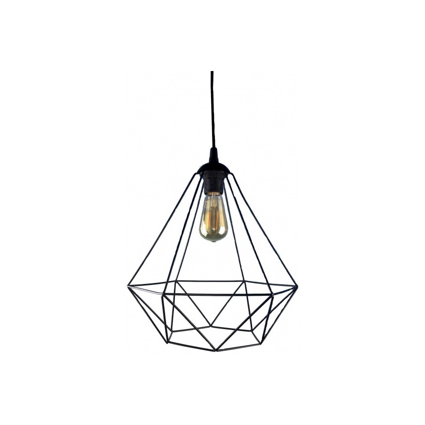 Κρεμαστό φωτιστικό οροφής  DIAMOND 1xE27/60W/230V μαύρο