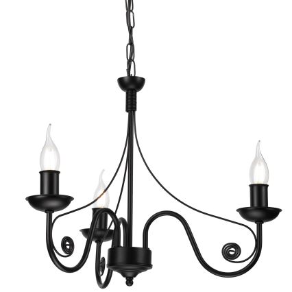 Κρεμαστό φωτιστικό οροφής DONATO 3xE14/40W/230V μαύρο