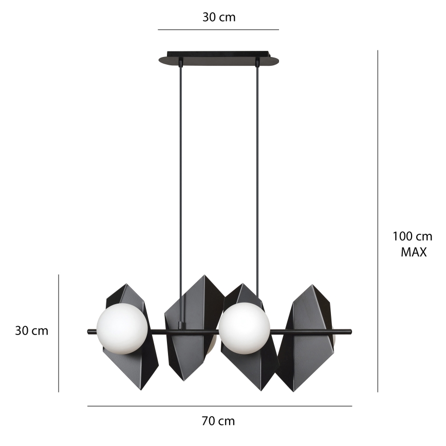Κρεμαστό φωτιστικό οροφής DRIFTON 4xE14/10W/230V μαύρο