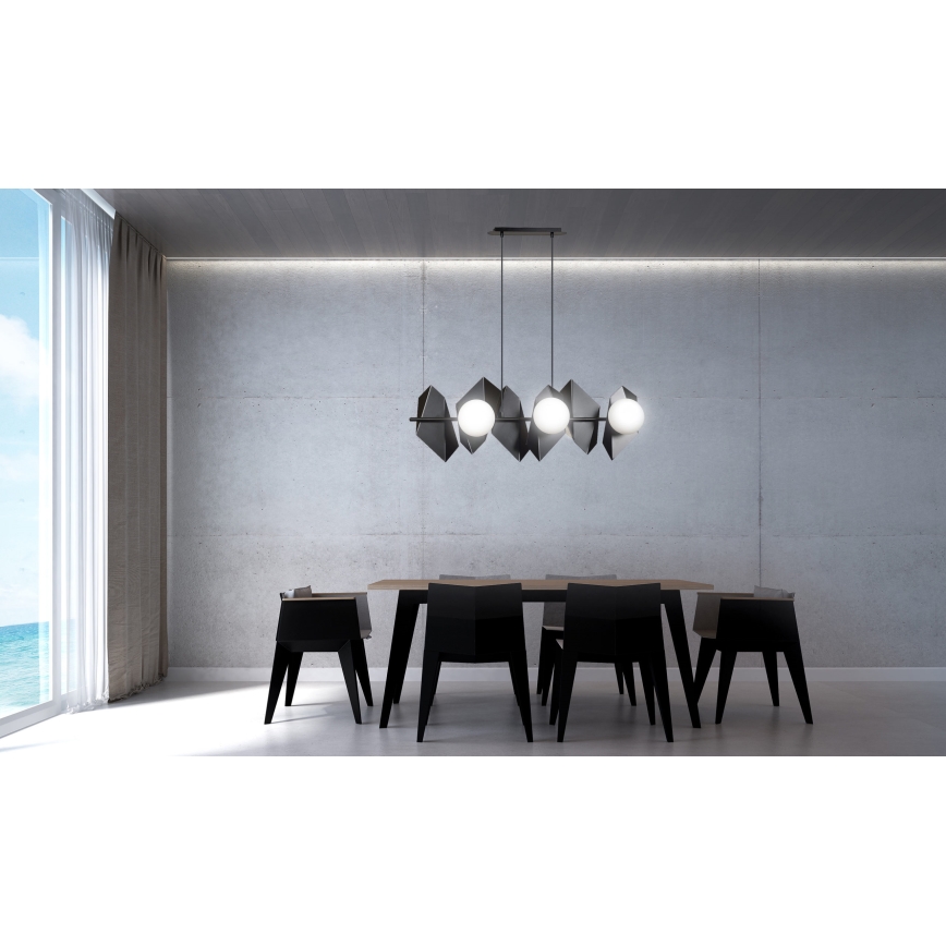 Κρεμαστό φωτιστικό οροφής DRIFTON 6xE14/10W/230V μαύρο