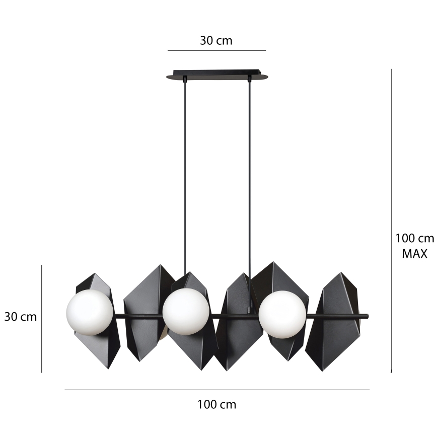Κρεμαστό φωτιστικό οροφής DRIFTON 6xE14/10W/230V μαύρο