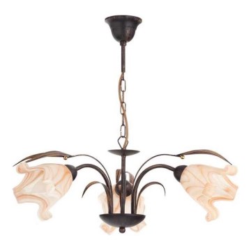 Κρεμαστό φωτιστικό οροφής DUCATTI 3xE14/10W/230V μπρονζέ