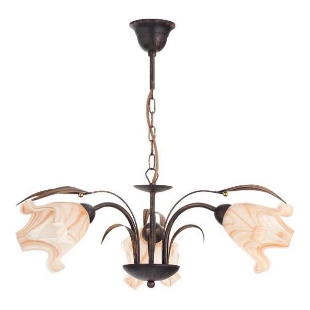 Κρεμαστό φωτιστικό οροφής DUCATTI 3xE14/10W/230V μπρονζέ