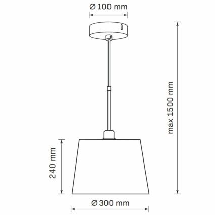 Κρεμαστό φωτιστικό οροφής ELENA 1xE27/20W/230V λευκό