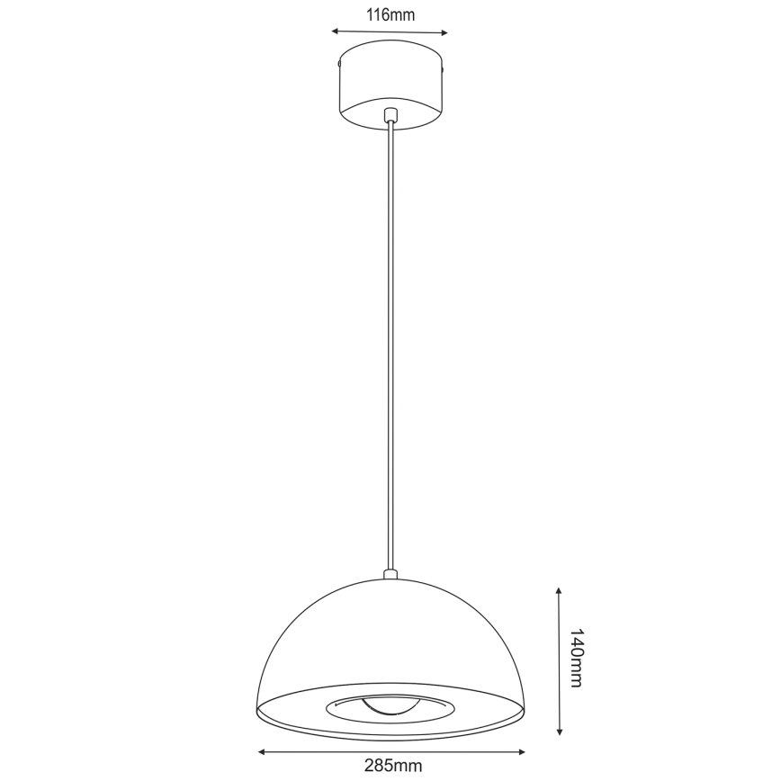 Κρεμαστό φωτιστικό οροφής ELGUND 1xE27/15W/230V διάμετρος 28,5 cm μπεζ