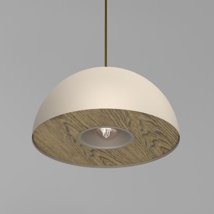 Κρεμαστό φωτιστικό οροφής ELGUND 1xE27/15W/230V διάμετρος 35 cm μπεζ