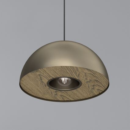 Κρεμαστό φωτιστικό οροφής ELGUND 1xE27/15W/230V διάμετρος 35 cm ορείχαλκος