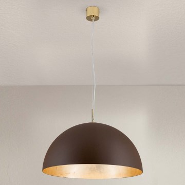 Κρεμαστό φωτιστικό οροφής ELIANO 1xE27/60W/230V διάμετρος 50 cm καφέ/χρυσό