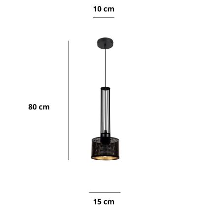 Κρεμαστό φωτιστικό οροφής ELIS 1xE27/60W/230V διάμετρος 15 cm