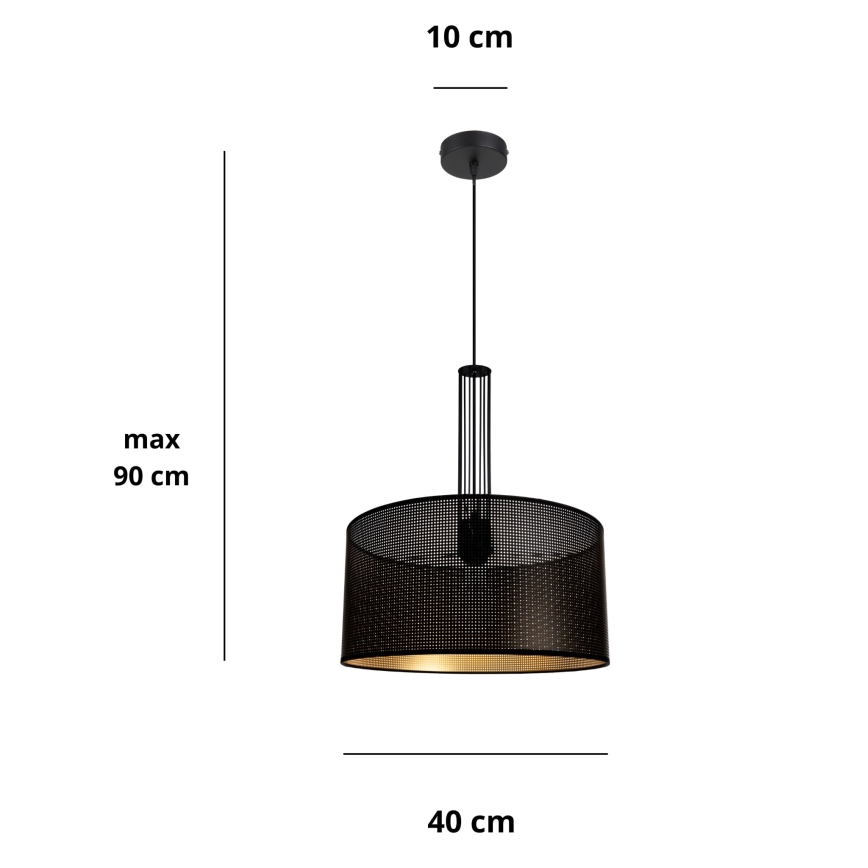 Κρεμαστό φωτιστικό οροφής ELIS 1xE27/60W/230V διάμετρος 40 cm