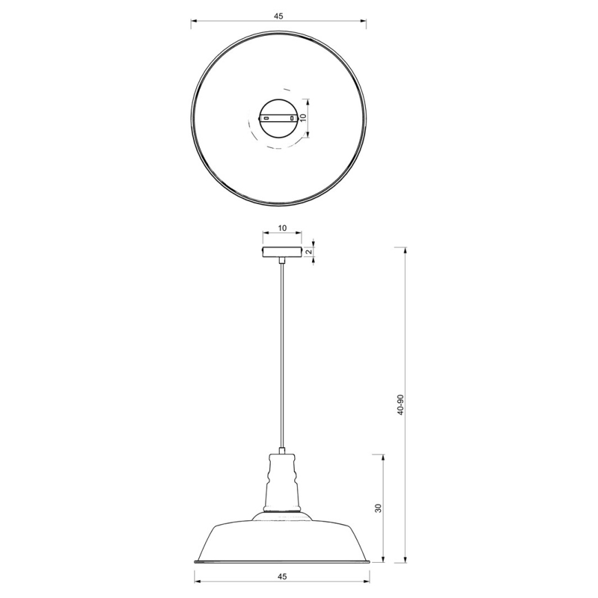Κρεμαστό φωτιστικό οροφής ENZO 1xE27/60W/230V λευκό/ροζ