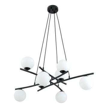 Κρεμαστό φωτιστικό οροφής ESSA 8xE14/10W/230V μαύρο/λευκό