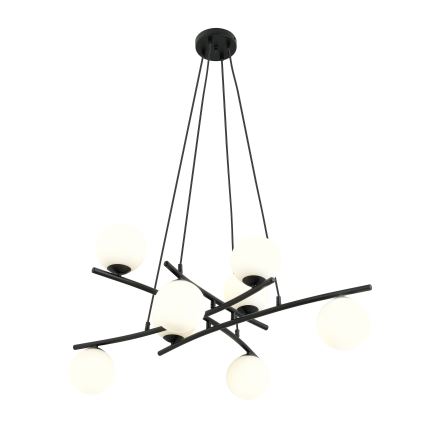 Κρεμαστό φωτιστικό οροφής ESSA 8xE14/10W/230V μαύρο/λευκό