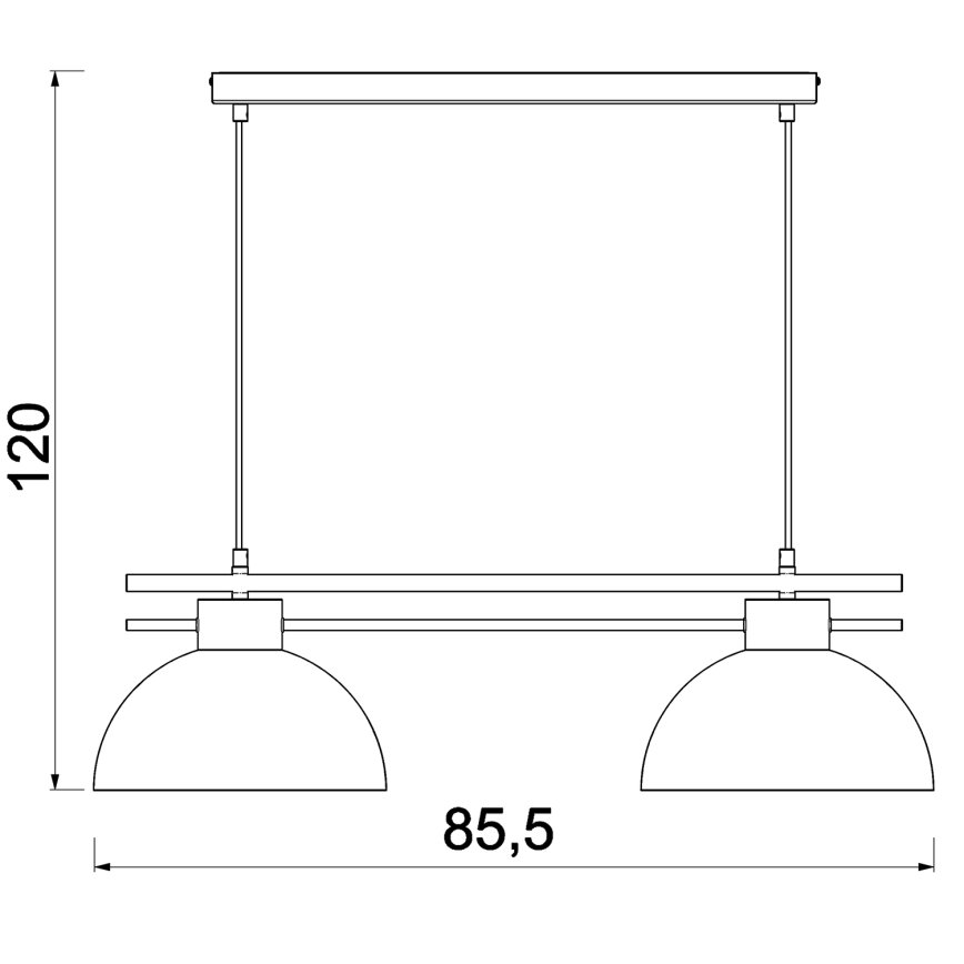 Κρεμαστό φωτιστικό οροφής ESTATE 2xE27/15W/230V μπλε