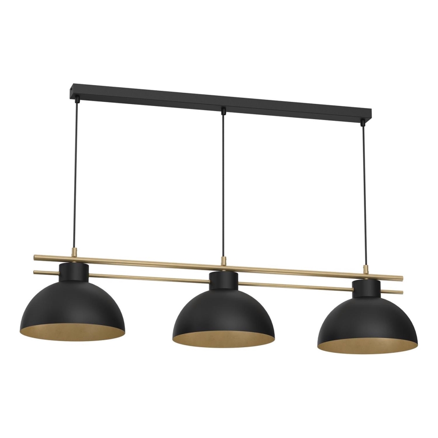 Κρεμαστό φωτιστικό οροφής ESTATE 3xE27/15W/230V μαύρο