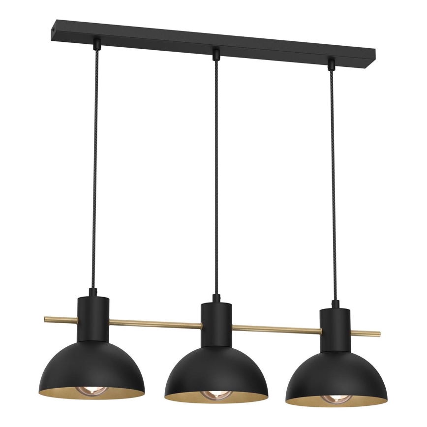Κρεμαστό φωτιστικό οροφής ESTATE MINI 3xE27/15W/230V μαύρο