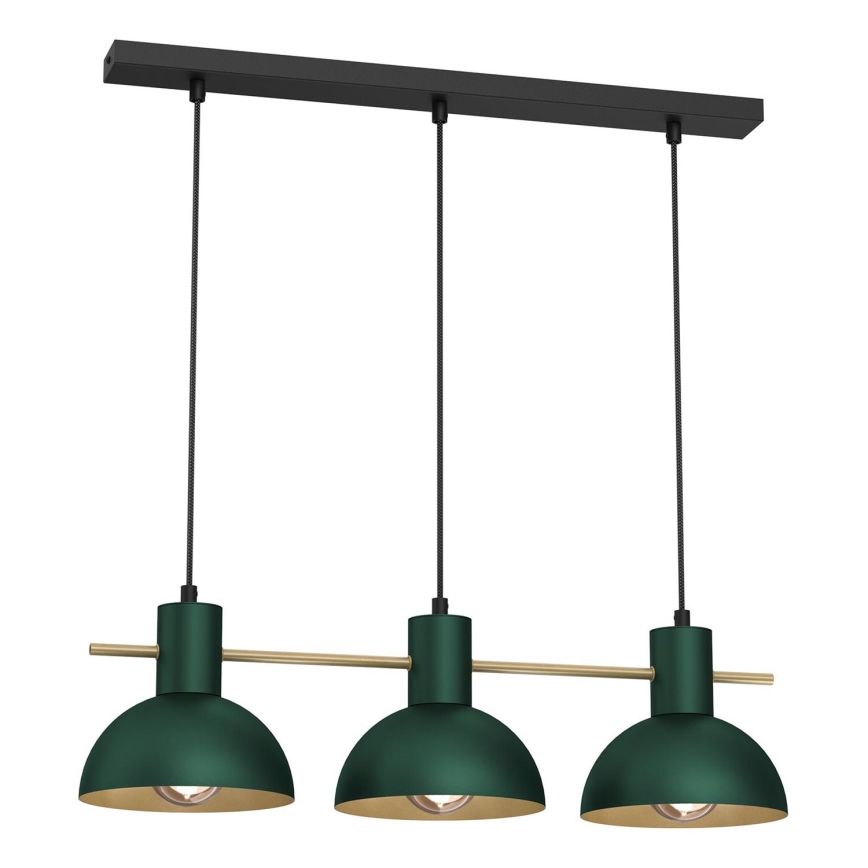 Κρεμαστό φωτιστικό οροφής ESTATE MINI 3xE27/15W/230V πράσινο