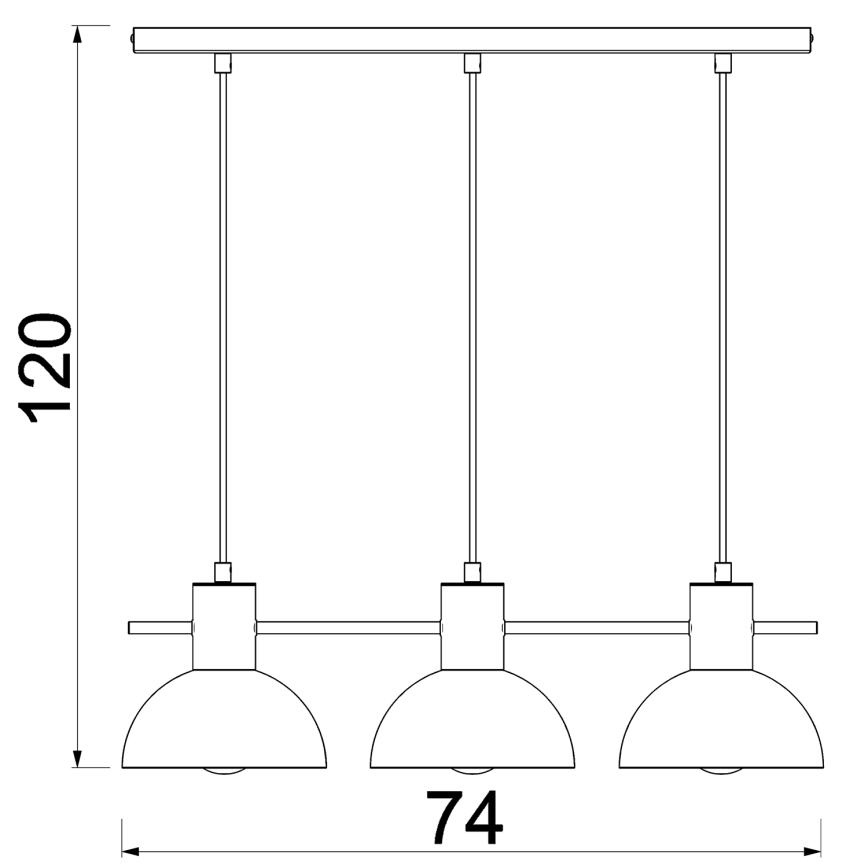 Κρεμαστό φωτιστικό οροφής ESTATE MINI 3xE27/15W/230V πράσινο