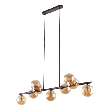 Κρεμαστό φωτιστικό οροφής ESTERA 9xG9/6W/230V καφέ/φιμέ μπεζ