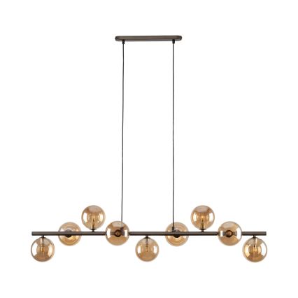 Κρεμαστό φωτιστικό οροφής ESTERA 9xG9/6W/230V καφέ/φιμέ μπεζ