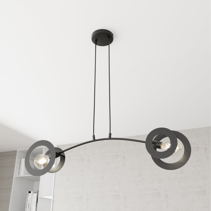 Κρεμαστό φωτιστικό οροφής EUFORIA 2xE27/15W/230V μαύρο