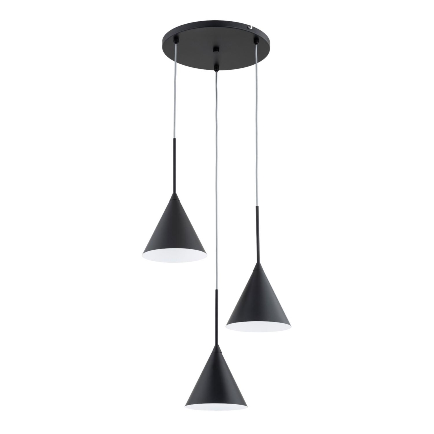 Κρεμαστό φωτιστικό οροφής FABO 3xE14/10W/230V μαύρο