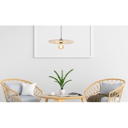 Κρεμαστό φωτιστικό οροφής FALCO 1xE27/60W/230V διάμετρος 40 cm μπεζ