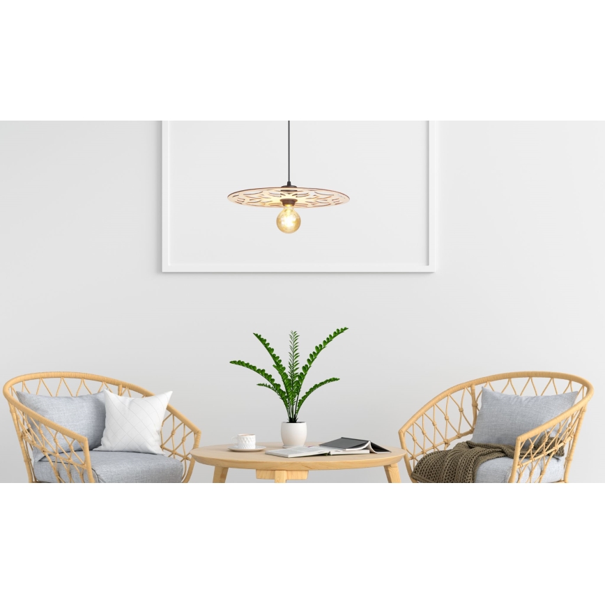 Κρεμαστό φωτιστικό οροφής FALCO 1xE27/60W/230V διάμετρος 40 cm μπεζ
