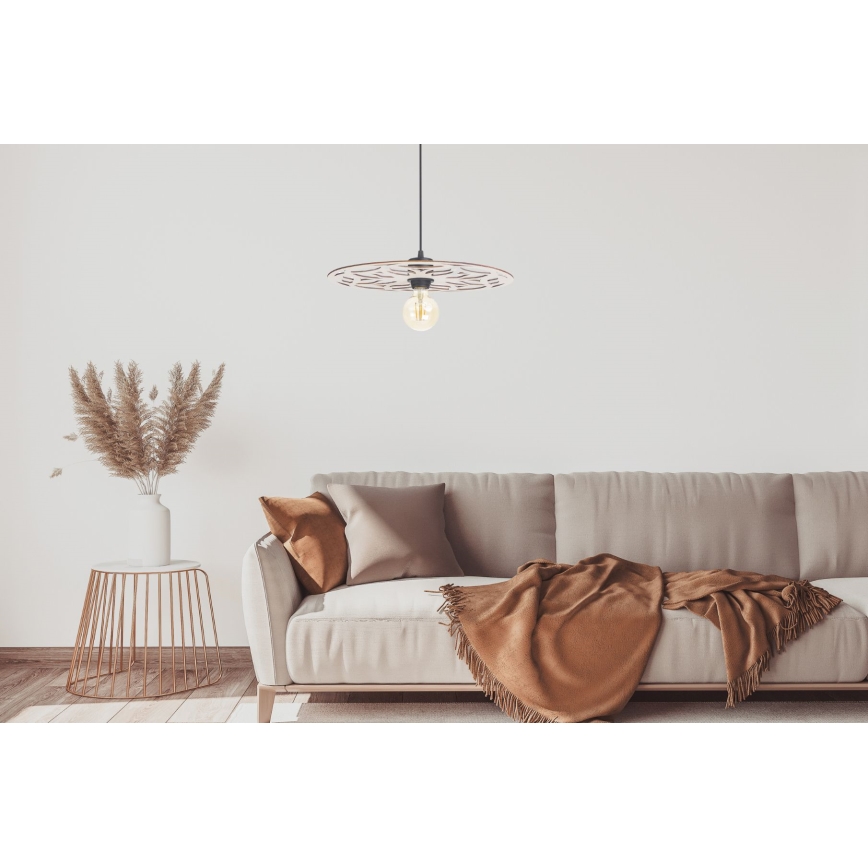Κρεμαστό φωτιστικό οροφής FALCO 1xE27/60W/230V διάμετρος 40 cm μπεζ