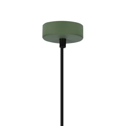 Κρεμαστό φωτιστικό οροφής FARO 1xE27/40W/230V πράσινο/οξιά
