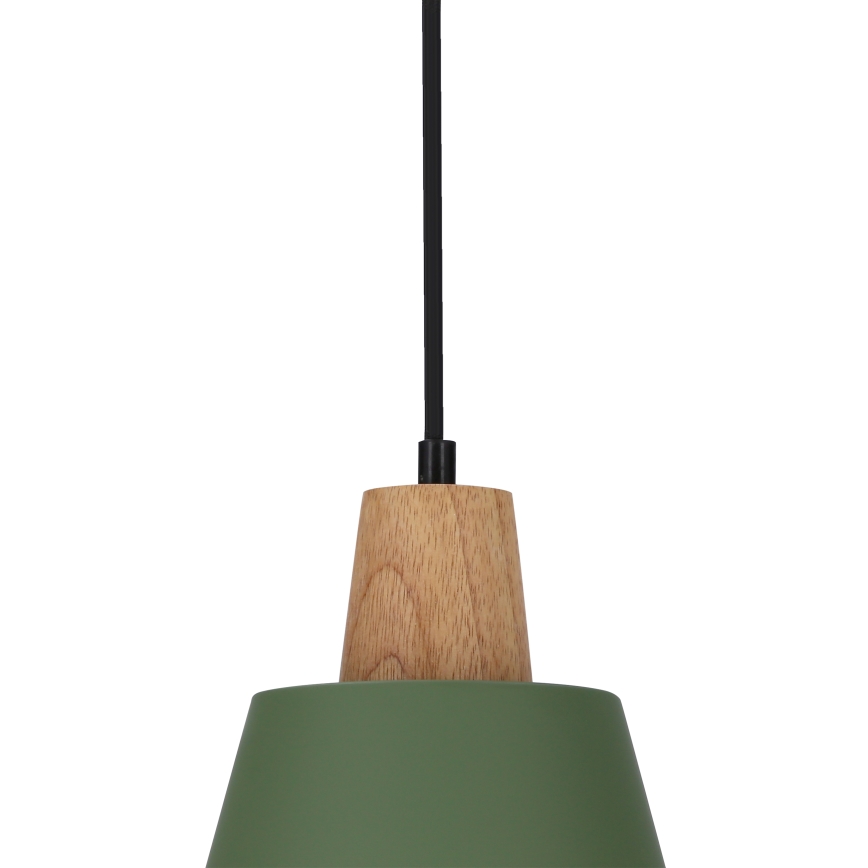 Κρεμαστό φωτιστικό οροφής FARO 1xE27/40W/230V πράσινο/οξιά