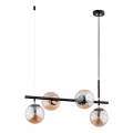 Κρεμαστό φωτιστικό οροφής FIORE 4xE14/10W/230V μαύρο