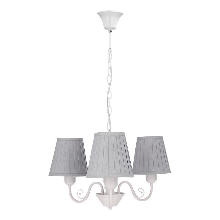 Κρεμαστό φωτιστικό οροφής FIREZ 3xE27/40W/230V λευκό/γκρι